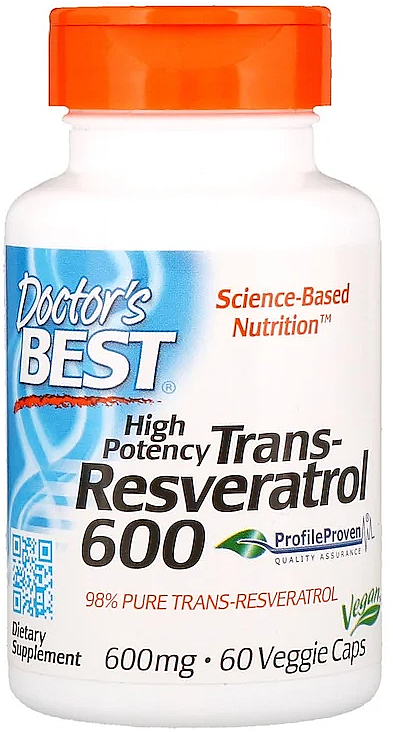Resweratrol w kapsułkach, 600 mg - Doctor's Best — Zdjęcie N1
