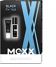Mexx Black Man - Zestaw (deo/75 ml + sh/gel/50 ml) — Zdjęcie N1
