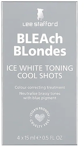 Shoty natychmiastowo schładzające żółte tony na włosach blond - Lee Stafford Ice White Cool Shots — Zdjęcie N1