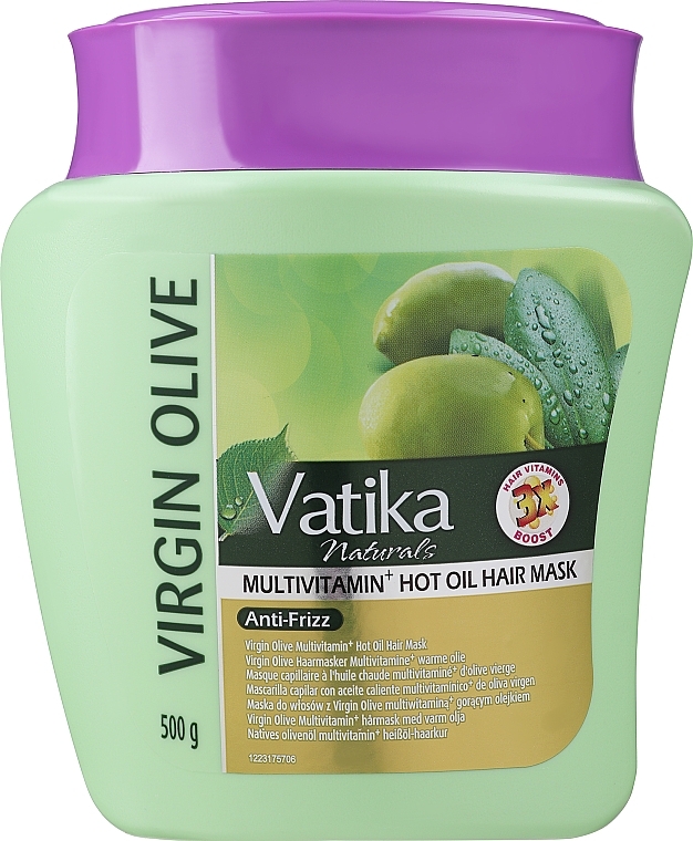 Głęboko odżywcza maska do włosów suchych, matowych i pozbawionych życia - Dabur Vatika Virgin Olive Deep Conditioning — Zdjęcie N1
