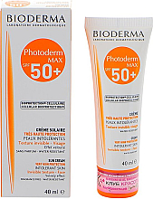 Krem przeciwsłoneczny do twarzy, rąk i dekoltu - Bioderma Photoderm MAX SPF50 + Sun Cream  — Zdjęcie N1