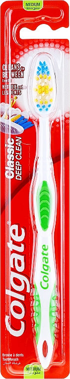 Szczoteczka do zębów średnio twarda, zielona - Colgate Classic Deep Clean — Zdjęcie N1