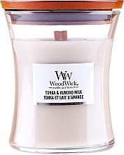 Świeca zapachowa w szkle - Woodwick Hourglass Candle Tonka & Almond Milk — Zdjęcie N1