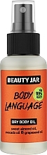 Suchy olejek do ciała - Beauty Jar Body Language Dry Body Oil Sweet Almond Oil, Avocado Oil & Grapeseed Oil — Zdjęcie N1