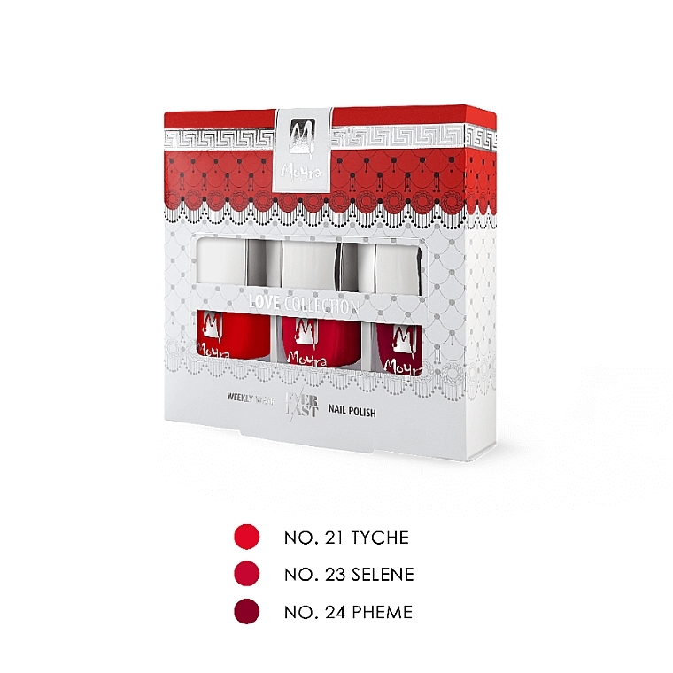 Zestaw lakierów do paznokci - Moyra EverLast Nail Polish Set Love Collection (3x7ml) — Zdjęcie N1