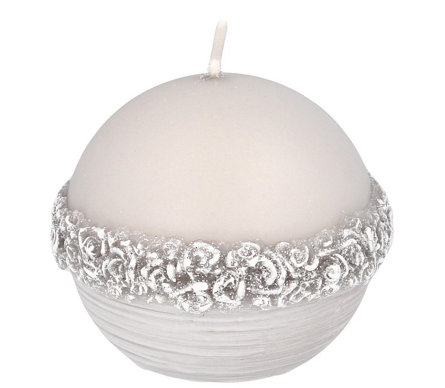 Świeca dekoracyjna Bella ball, 8 cm, szara - Artman Bella — Zdjęcie N1