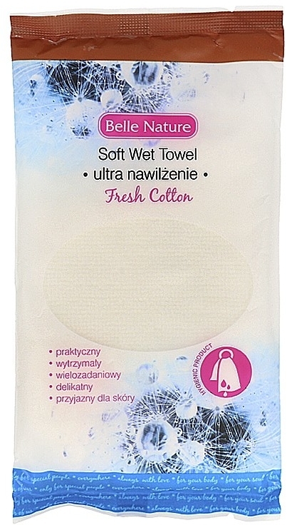 Wilgotna ściereczka o zapachu bawełny - Belle Nature Soft Wet Towel — Zdjęcie N1