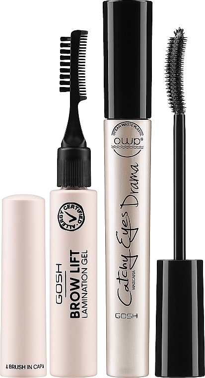 Zestaw - Gosh Copenhagen Join The Hype! (brow gel/6ml + mascara/10ml) — Zdjęcie N2