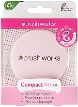 Lustro kieszonkowe, różowe - Brushworks Compact Mirror — Zdjęcie N1