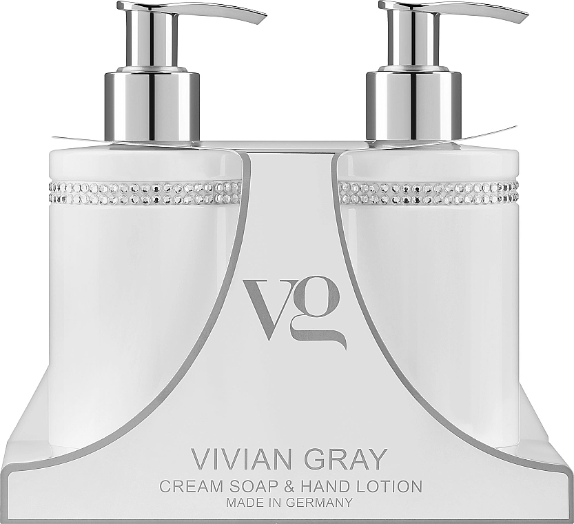 Zestaw - Vivian Gray White Crystals Set (cr/soap 250 ml + h/lot 250 ml) — Zdjęcie N1