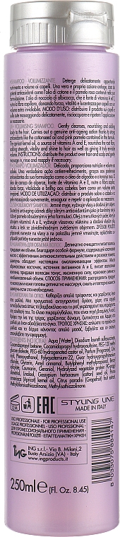 Szampon zwiększający objętość do włosów cienkich i słabych - ING Professional Volumising Shampoo — Zdjęcie N2