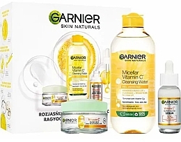 Kup Zestaw - Garnier Skin Naturals Vitamin C (micell/water400ml + f/gel/50ml + f/ser/30ml)