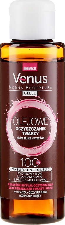 Olejowe oczyszczanie twarzy do skóry tłustej i wrażliwej - Venus Modna receptura Oleje — Zdjęcie N2