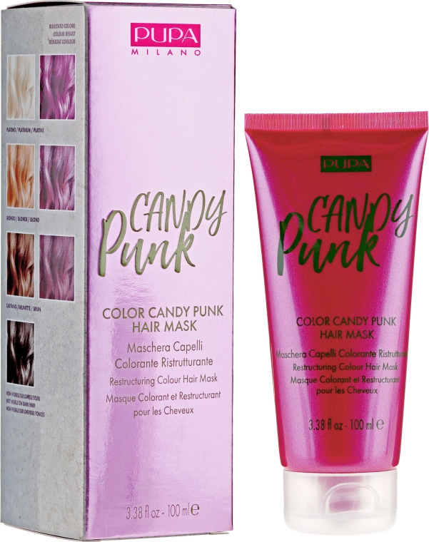 Maska do włosów restrukturyzująca ich kolor - Pupa Candy Punk Color Candy Punk Hair Mask — Zdjęcie N1