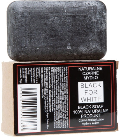 Naturalne czarne mydło - Biomika Black For White — Zdjęcie N1