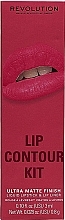 Kup Zestaw do makijażu ust - Makeup Revolution Lip Contour Kit Fierce Wine (lipstick/3ml + l/pencil/0.8g)