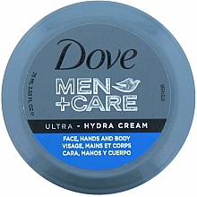 Nawilżający krem do twarzy, rąk i ciała dla mężczyzn - Dove Men + Care Ultra Hydra Cream — Zdjęcie N1