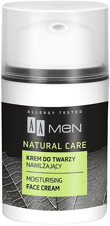 Nawilżający krem ​​do twarzy - AA Men Natural Care Moisturising Face Cream — Zdjęcie N2