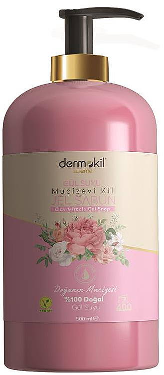 Mydło do rąk w żelu - Dermokil Rose Water Miraculous Clay Gel Soap  — Zdjęcie N1