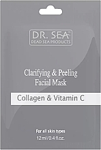 Kup Rozjaśniająca maseczka peelingująca do twarzy z kolagenem i witaminą C - Dr. Sea Clarifying & Peeling Ficial Mask (saszetka)