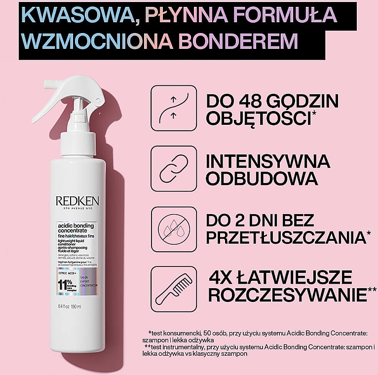 Lekki koncentrat w sprayu do włosów - Redken Acidic Bonding Concentrate — Zdjęcie N7