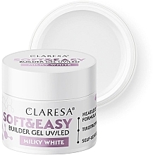 Żel do modelowania paznokci - Claresa Soft & Easy Builder Gel UV/LED Milk White — Zdjęcie N2