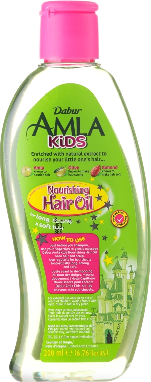 Odżywczy olejek do włosów dla dzieci - Dabur Amla Kids Nourishing Hair Oil — Zdjęcie N2
