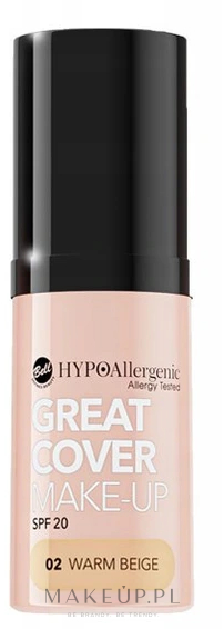 Hypoalergiczny intensywnie kryjący podkład w musie - Bell Hypoallergenic Great Cover Make-up Spf 20 — Zdjęcie 02 - Warm Beige