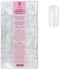 Tipsy, 500 sztuk - Moyra Nail Tips Full Cover Square Shape — Zdjęcie N1