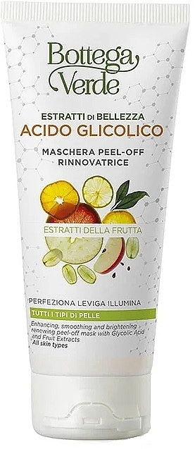 Maska z kwasem glikolowym i ekstraktami owocowymi - Bottega Verde Beauty Extracts Glycolic Acid And Fruit Extracts Peel-Off Mask — Zdjęcie N1