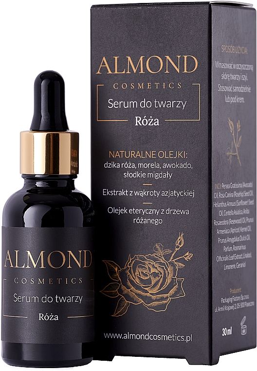 Serum do twarzy Róża - Almond Cosmetics — Zdjęcie N1