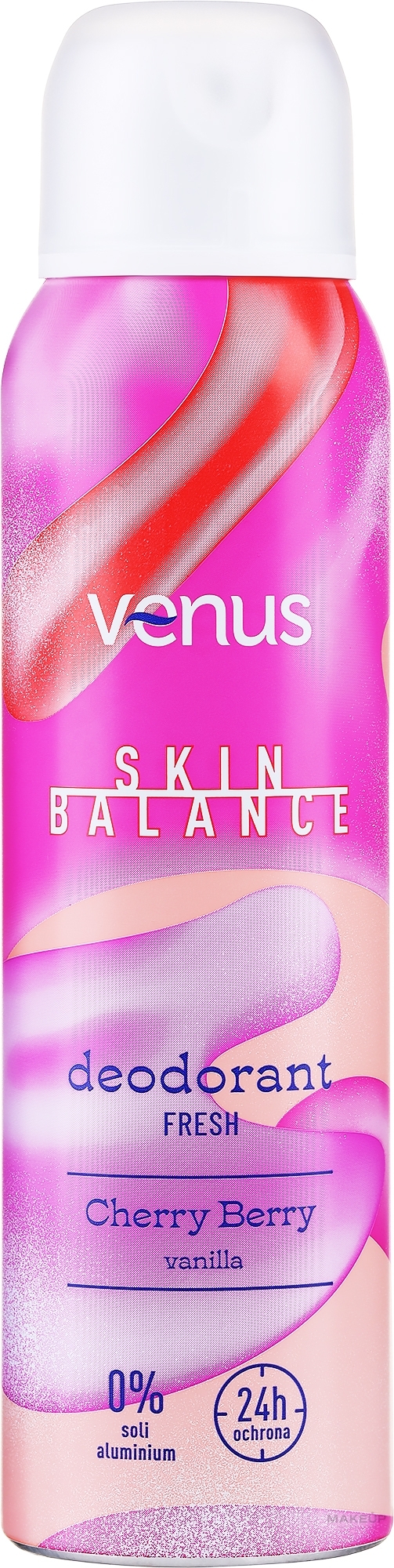 Dezodorant do ciała w sprayu Czerwone owoce i wanilia - Venus Skin Balance Red Fruit & Vanilla Energy Deodorant — Zdjęcie 150 ml