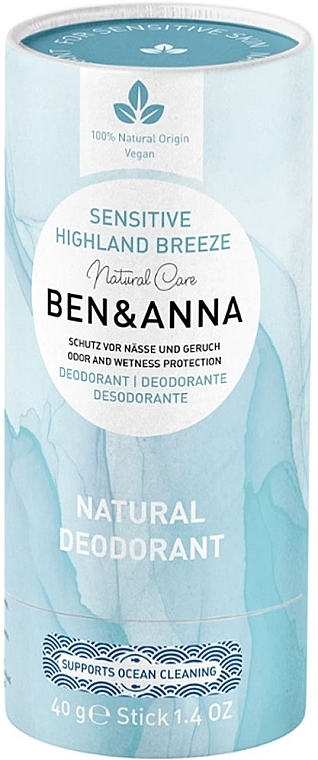 Dezodorant Bryza górska - Ben&Anna Natural Deodorant Sensitive Highland Breeze — Zdjęcie N1