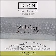 Samochodowy dozownik zapachów Odcienie metalu: Mineralne złoto - Millefiori Milano Icon Car Metal Shades Fragrance Mineral Gold — Zdjęcie N1