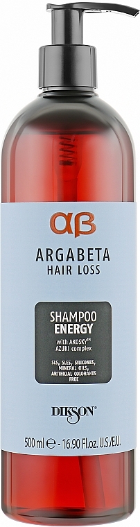 Energizujący szampon przeciw wypadaniu włosów - Dikson Argabeta Hair Loss Shampoo Energy — Zdjęcie N3