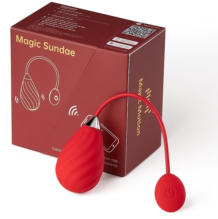 Inteligentne wibrujące jajko - Magic Motion Sundae Red — Zdjęcie N1