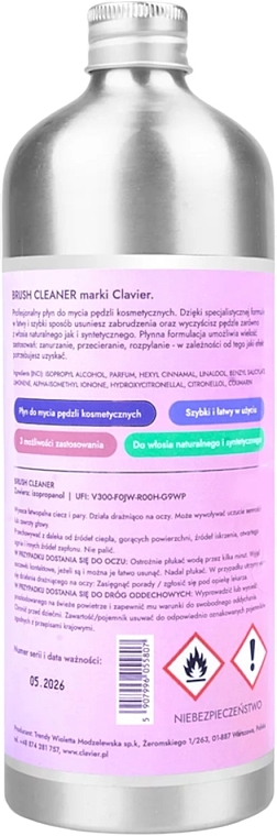 Profesjonalny środek do czyszczenia pędzli z włosia naturalnego i syntetycznego - Clavier Brush Cleaner  — Zdjęcie N3