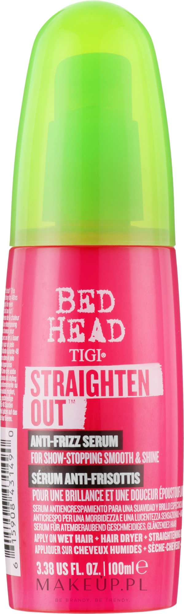 Ochronne serum do prostowania włosów - Tigi Bed Head Straighten Out Anti Frizz Serum — Zdjęcie 100 ml