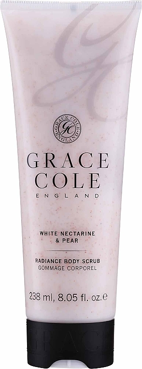 Rozświetlający scrub do ciała Biała nektarynka i gruszka - Grace Cole Boutique White Nectarine & Pear Radiance Body Scrub — Zdjęcie N1