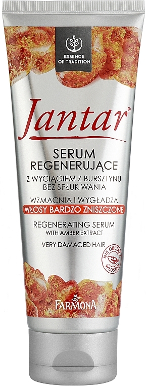 Regeneracyjne serum do włosów bardzo zniszczonych z wyciągiem z bursztynu - Farmona Jantar Serum