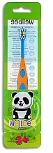 Szczoteczka do zębów dla dzieci, miękka, od 3 lat, żółta z niebieskim - Wellbee Travel Toothbrush For Kids — Zdjęcie N2