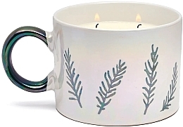 Kup Świeca zapachowa w kubku, biała - Paddywax Cypress & Fir White Ceramic Mug Candle