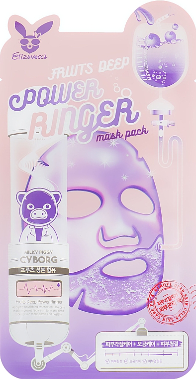 Maseczka do twarzy Owocowa - Elizavecca Face Care Fruits Deep Power Ringer Mask Pack
