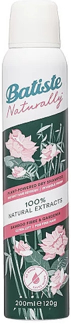 Suchy szampon z włóknem bambusowym i ekstraktem z gardenii - Batiste Naturally Bamboo Fibre And Gardenia Plant Powered Dry Shampoo — Zdjęcie N1