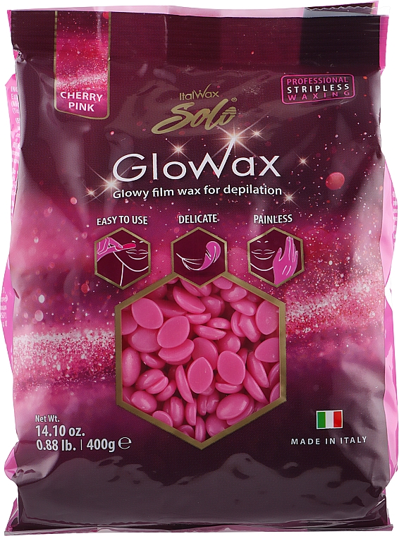 Wosk foliowy do depilacji Pink Cherry - ItalWax Solo GloWax Cherry Pink