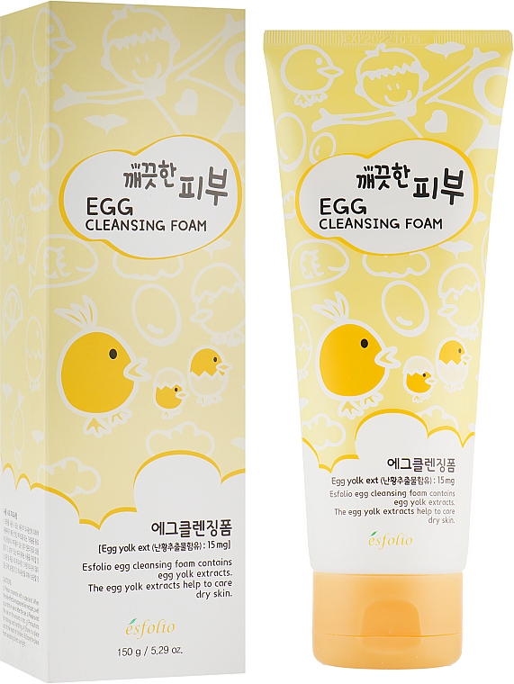 Oczyszczająca pianka do mycia twarzy z ekstraktem z żółtka jajka - Esfolio Pure Skin Egg Cleansing Foam