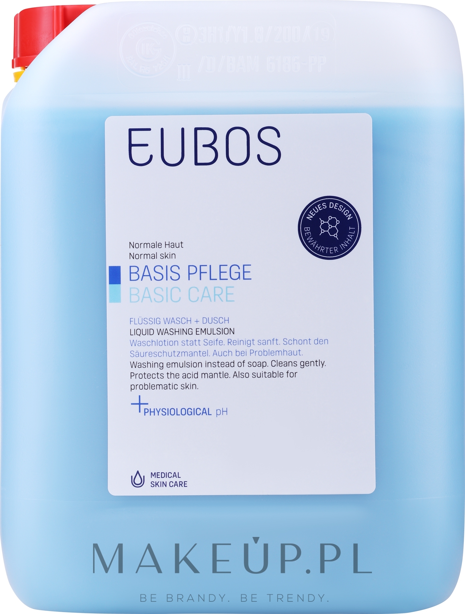 Bezalkaiczna emulsja bezzapachowa do mycia ciała - Eubos Med Basic Skin Care Liquid Washing Emulsion (uzupełnienie) — Zdjęcie 5000 ml