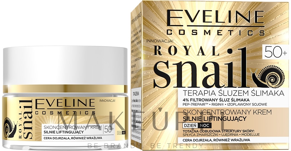 Skoncentrowany krem silnie liftingujący na dzień i na noc 50+ - Eveline Cosmetics Royal Snail  — Zdjęcie 50 ml