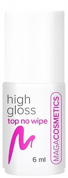 Top bez lepkiej warstwy - Maga Cosmetics Top High Gloss No Wipe — Zdjęcie N1