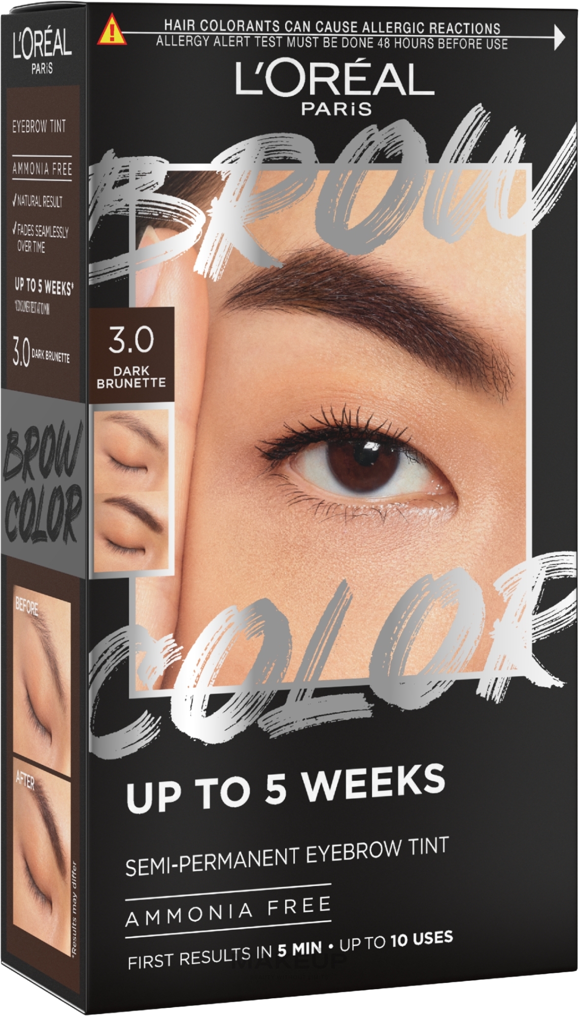 Zestaw do farbowania brwi - L'Oréal Paris Brow Color Semi-Permanent Eyebrow Tint — Zdjęcie 3.0 - Dark Brunette